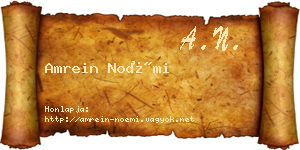 Amrein Noémi névjegykártya