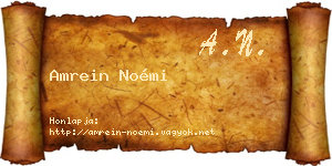 Amrein Noémi névjegykártya